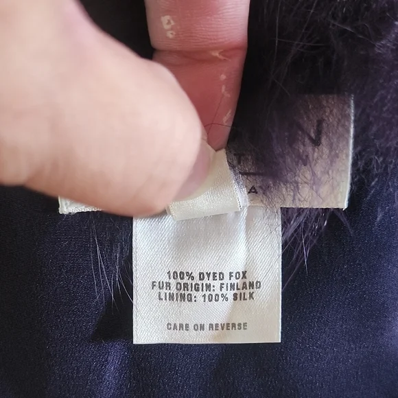 Women's Aubergine Fur Collar Jacket - Picture 11 of 12